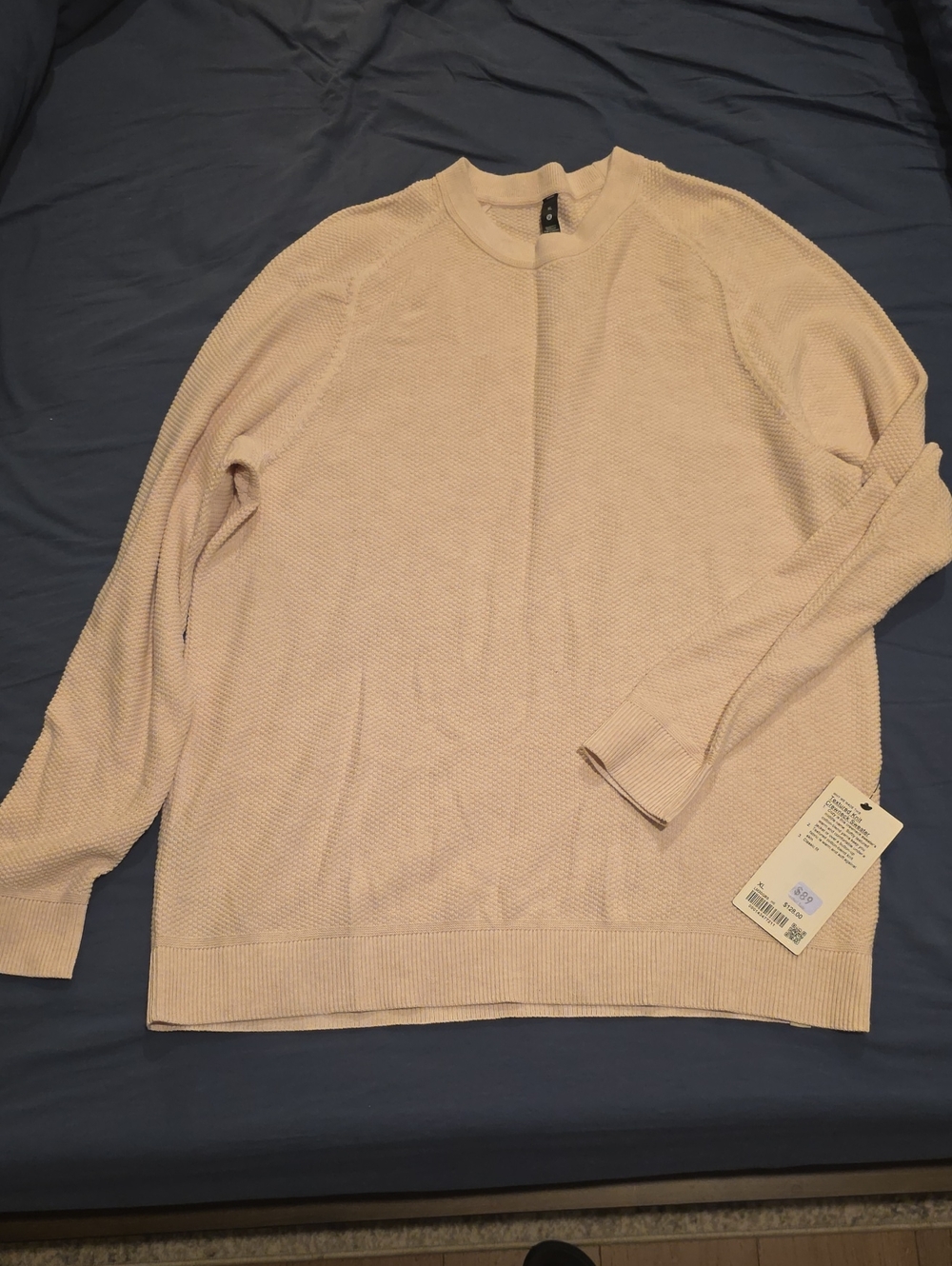 lululemon athletica Men's Textured Knit Crewneck Sweater - Light Pink
